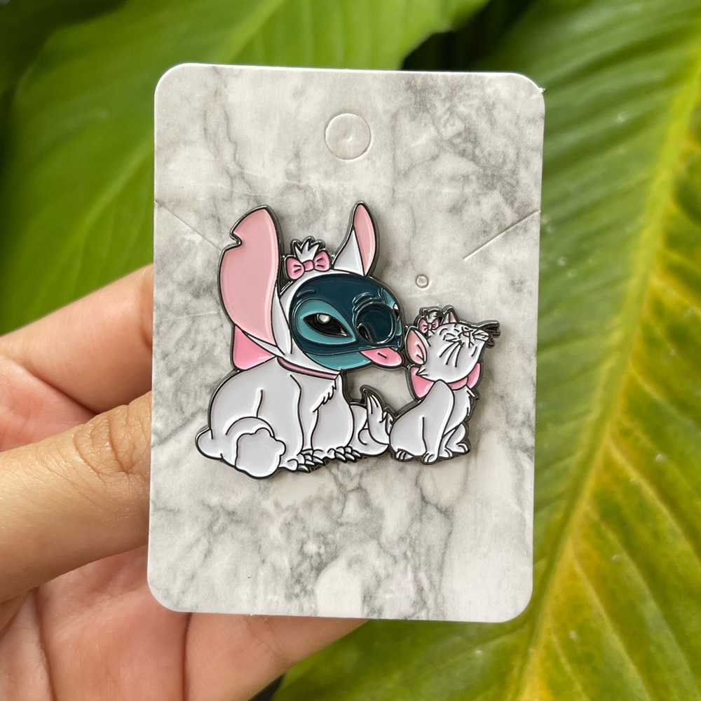 Stitch and Marie Aristocats Costume Pin